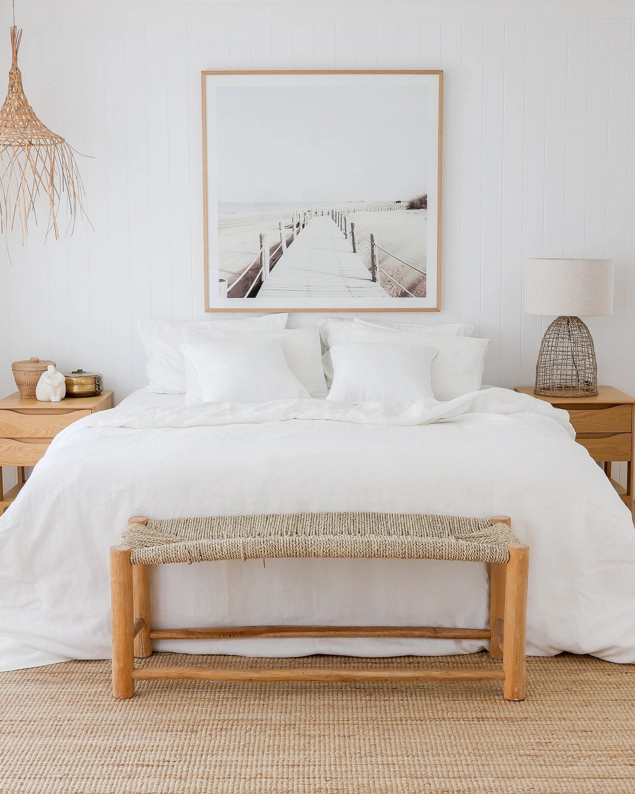 Parure de Lit en Lin Naturel · 3 Pièces