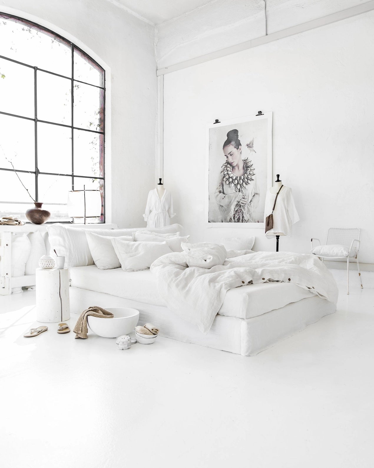 Parure de Lit en Lin Naturel · 3 Pièces