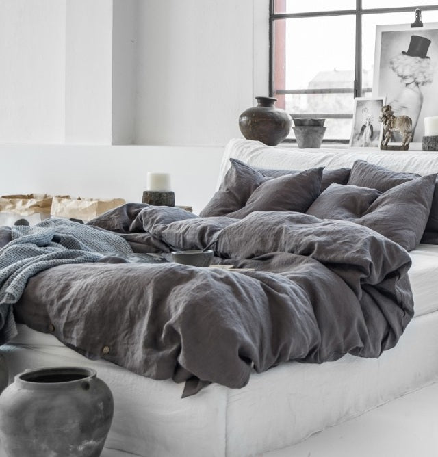 Parure de Lit en Lin Naturel · 3 Pièces