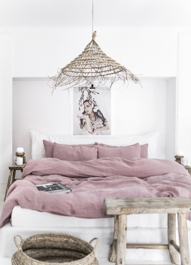 Parure de Lit en Lin Naturel · 3 Pièces