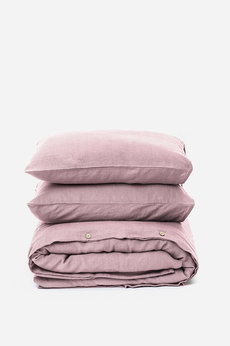 Parure de Lit en Lin Naturel · 3 Pièces