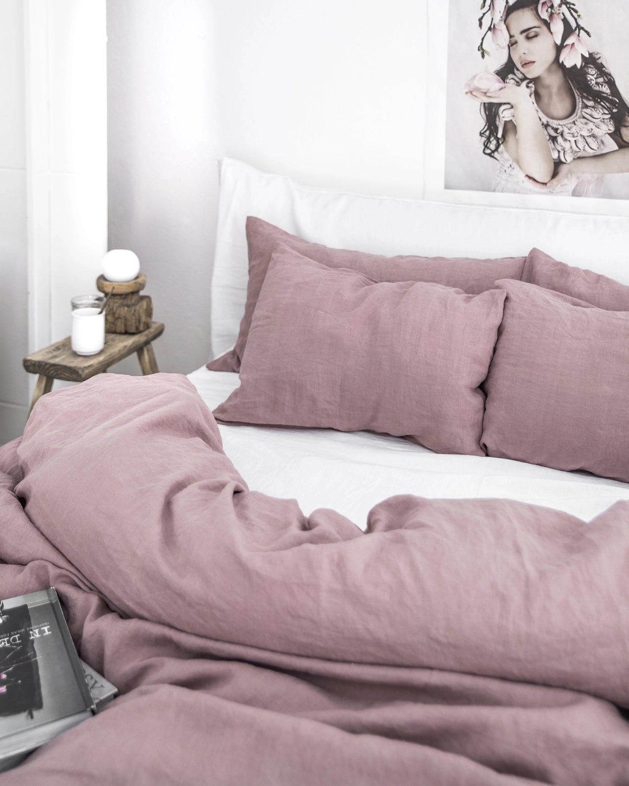 Parure de Lit en Lin Naturel · 3 Pièces