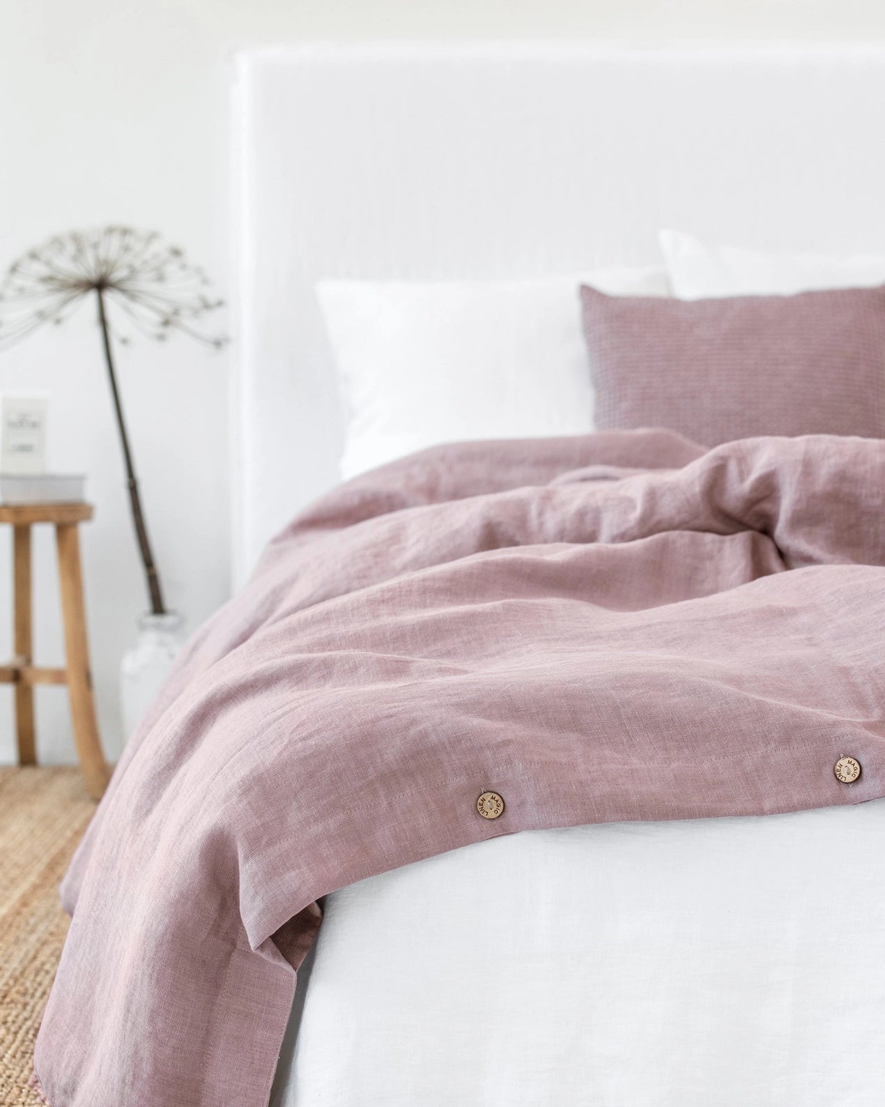 Parure de Lit en Lin Naturel · 3 Pièces