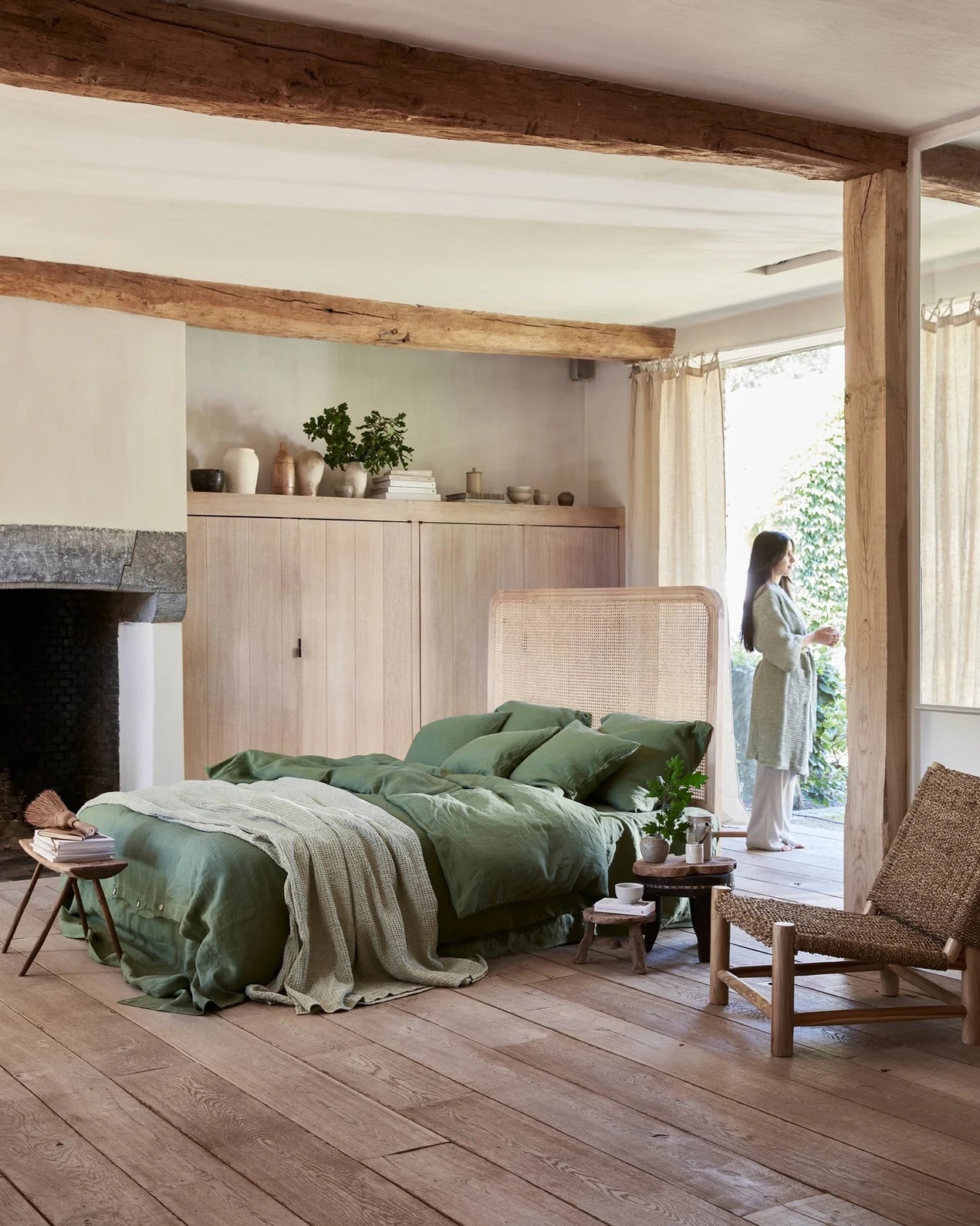Parure de Lit en Lin Naturel · 3 Pièces